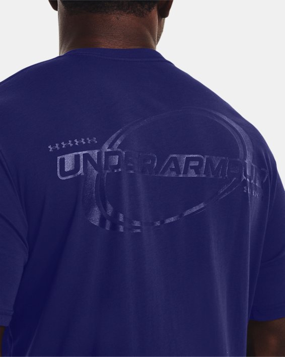 Herenshirt UA Sportstyle met korte mouwen, Blue, pdpMainDesktop image number 3